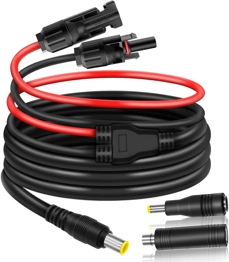 COMeap 6FT Solar Connector to DC 8mm Adapter Cable for Jackery Explorer 3000 2000 1500 1000 880 550 500 300 290 240 160 GZ Yeti BLUETTI Portable Power Station, Solar Generator, Solar Panel - Image 1